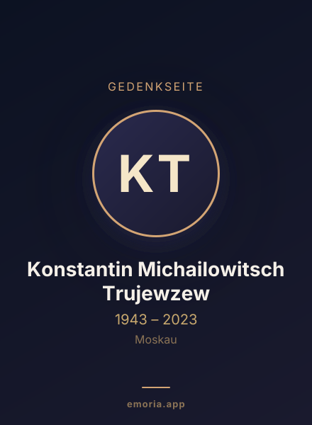 Gedenkportrait von Konstantin Michailowitsch Trujewzew