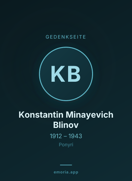 Gedenkportrait von Konstantin Minayevich Blinov