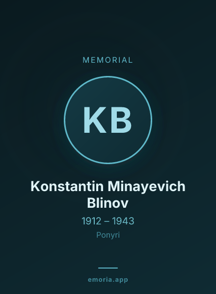 Memorial portrait of Konstantin Minayevich Blinov