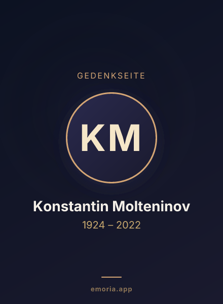 Gedenkportrait von Konstantin Molteninov