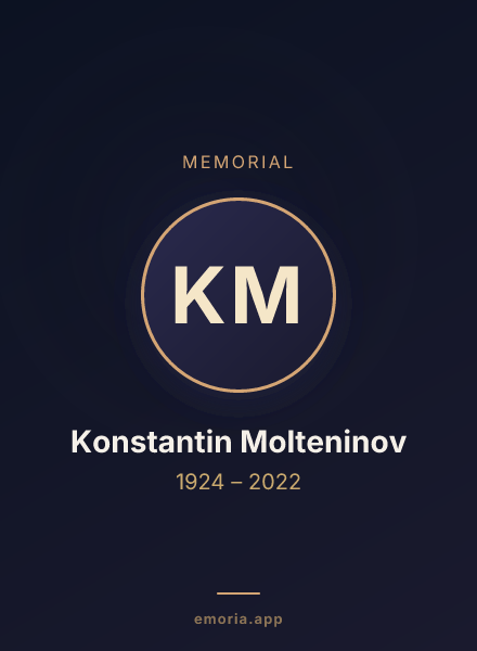 Memorial portrait of Konstantin Molteninov