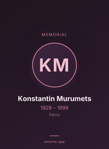 Memorial portrait of Konstantin Murumets
