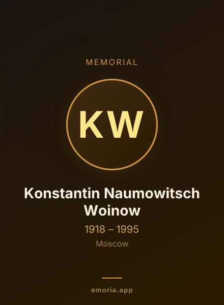 Memorial portrait of Konstantin Naumowitsch Woinow