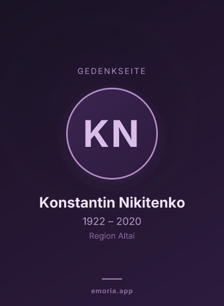 Gedenkportrait von Konstantin Nikitenko