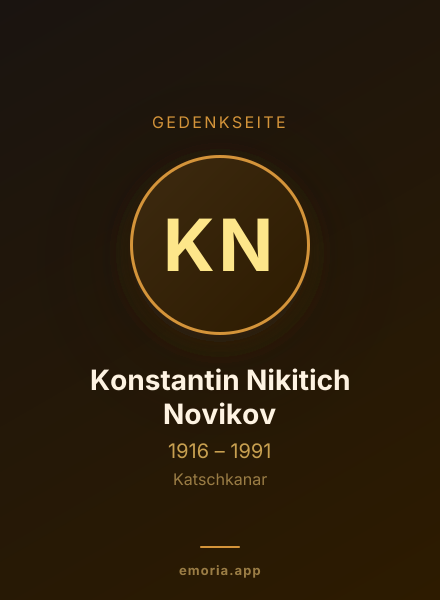 Gedenkportrait von Konstantin Nikitich Novikov