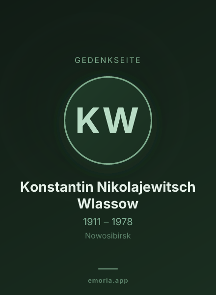 Gedenkportrait von Konstantin Nikolajewitsch Wlassow