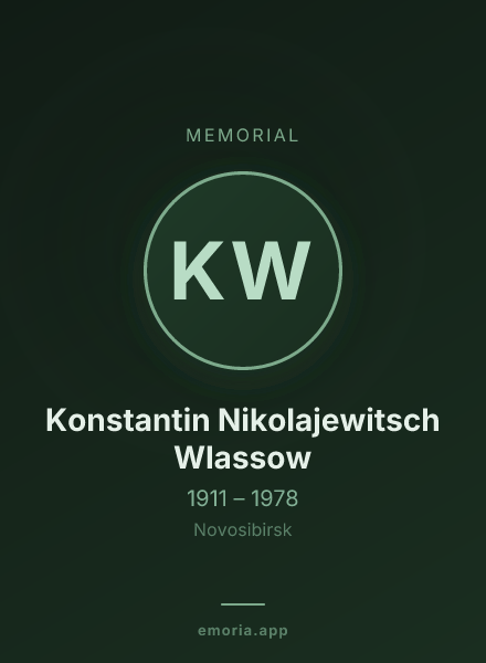 Memorial portrait of Konstantin Nikolajewitsch Wlassow