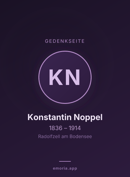 Gedenkportrait von Konstantin Noppel