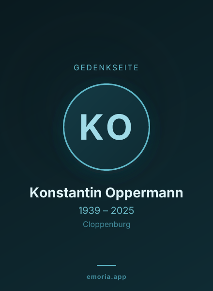 Gedenkportrait von Konstantin Oppermann