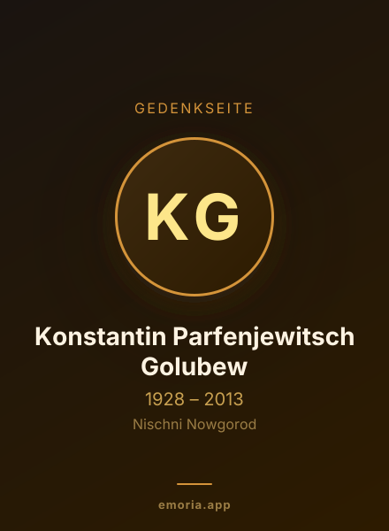 Gedenkportrait von Konstantin Parfenjewitsch Golubew