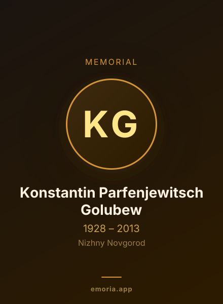 Memorial portrait of Konstantin Parfenjewitsch Golubew