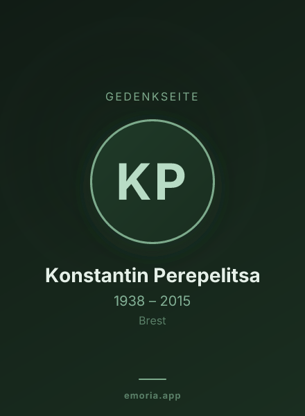 Gedenkportrait von Konstantin Perepelitsa