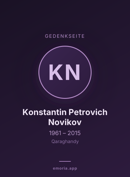 Gedenkportrait von Konstantin Petrovich Novikov