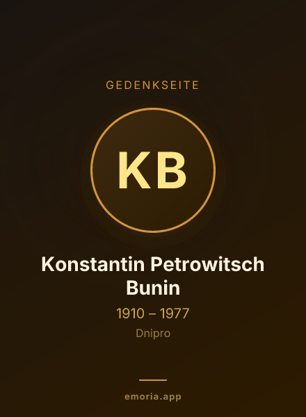 Gedenkportrait von Konstantin Petrowitsch Bunin