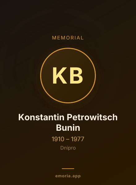 Memorial portrait of Konstantin Petrowitsch Bunin