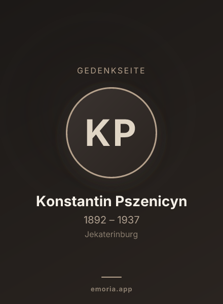 Gedenkportrait von Konstantin Pszenicyn