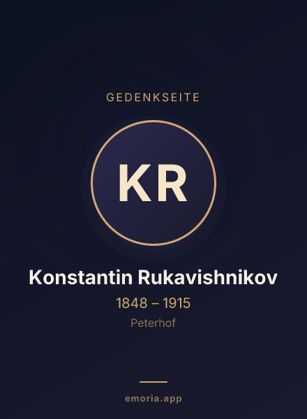 Gedenkportrait von Konstantin Rukavishnikov