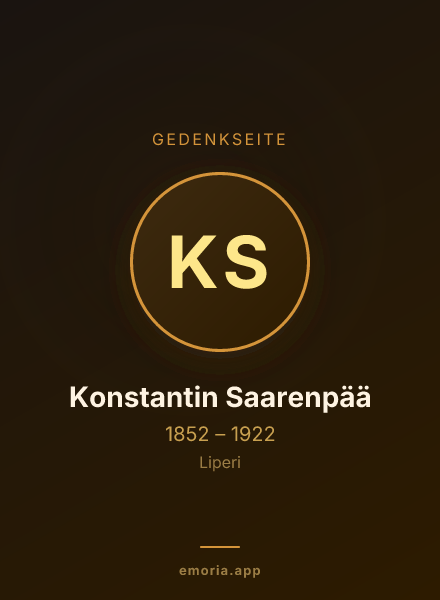 Gedenkportrait von Konstantin Saarenpää