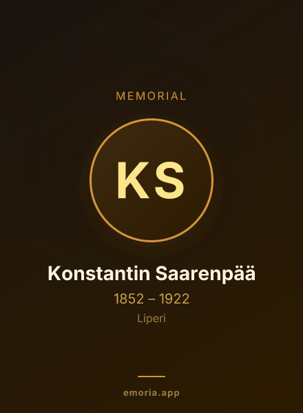 Memorial portrait of Konstantin Saarenpää