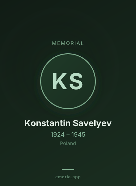 Memorial portrait of Konstantin Savelyev