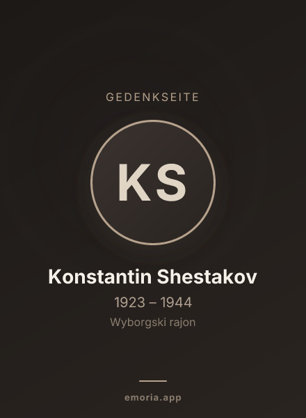 Gedenkportrait von Konstantin Shestakov