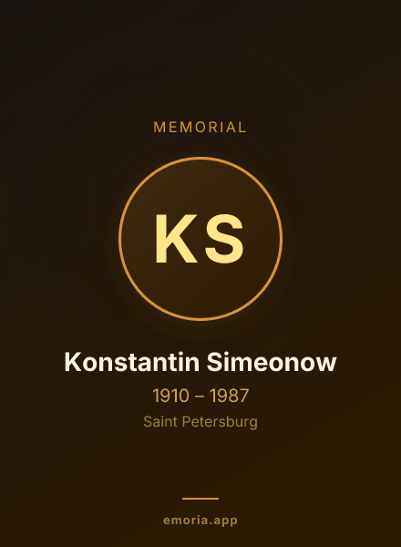 Memorial portrait of Konstantin Simeonow