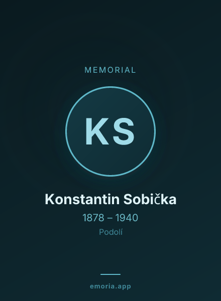 Memorial portrait of Konstantin Sobička