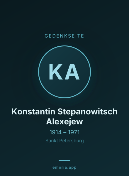 Gedenkportrait von Konstantin Stepanowitsch Alexejew