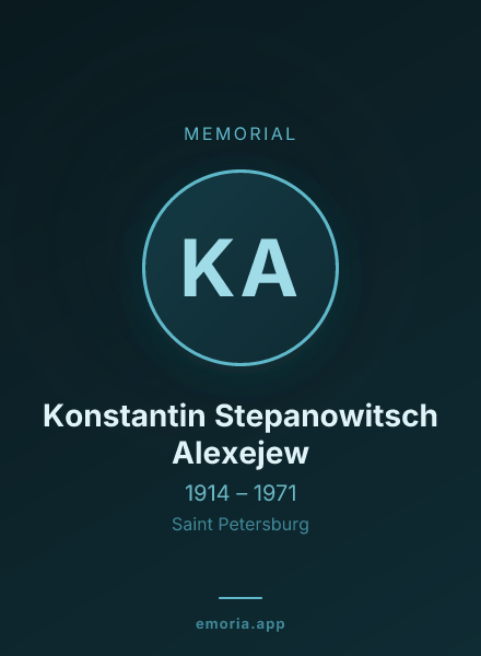 Memorial portrait of Konstantin Stepanowitsch Alexejew
