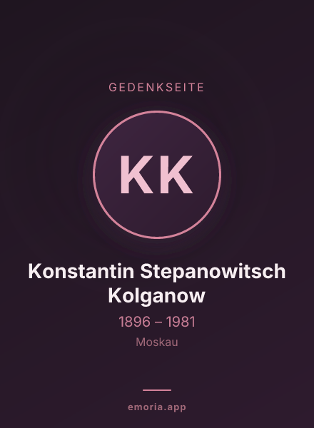 Gedenkportrait von Konstantin Stepanowitsch Kolganow
