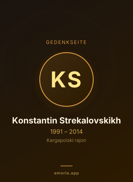 Gedenkportrait von Konstantin Strekalovskikh