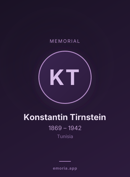 Memorial portrait of Konstantin Tirnstein