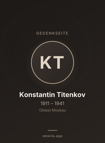 Gedenkportrait von Konstantin Titenkov