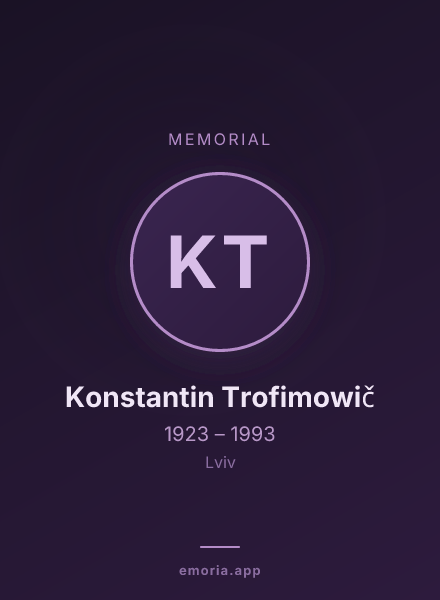 Memorial portrait of Konstantin Trofimowič