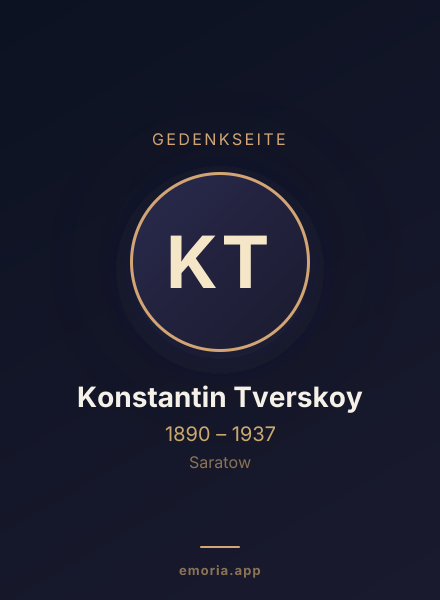 Gedenkportrait von Konstantin Tverskoy