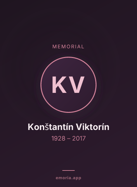 Memorial portrait of Konštantín Viktorín