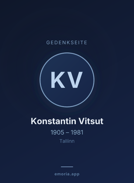 Gedenkportrait von Konstantin Vitsut