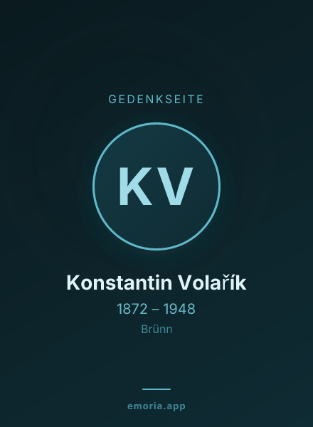 Gedenkportrait von Konstantin Volařík