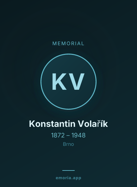Memorial portrait of Konstantin Volařík