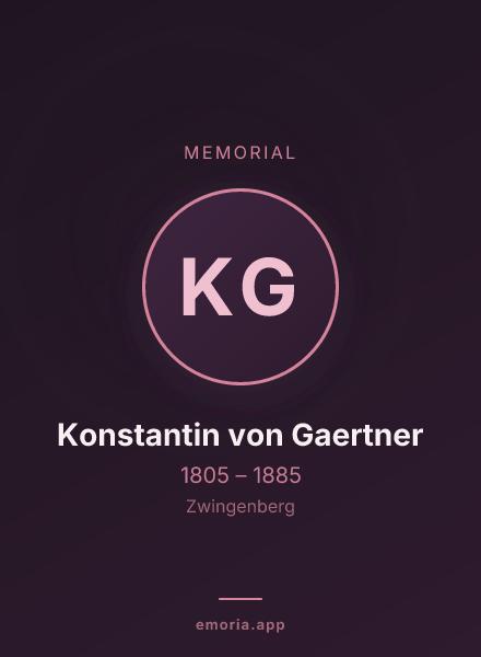 Memorial portrait of Konstantin von Gaertner