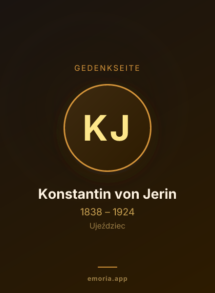Gedenkportrait von Konstantin von Jerin