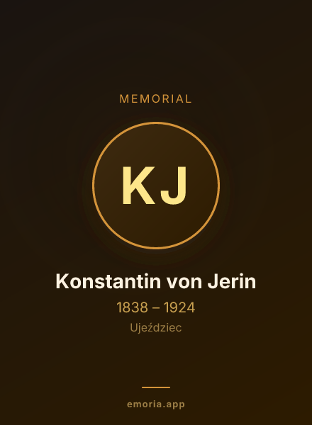 Memorial portrait of Konstantin von Jerin