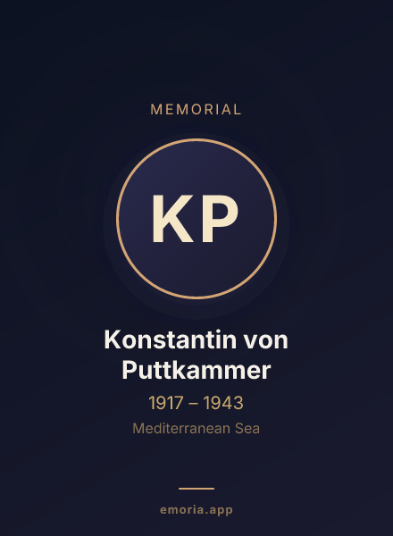Memorial portrait of Konstantin von Puttkammer