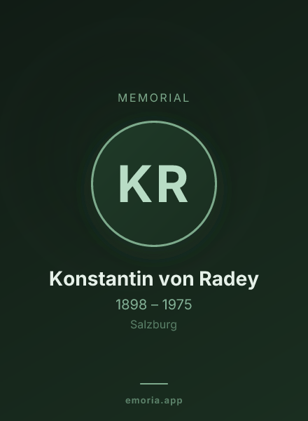 Memorial portrait of Konstantin von Radey