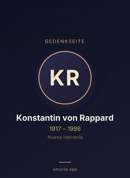 Gedenkportrait von Konstantin von Rappard