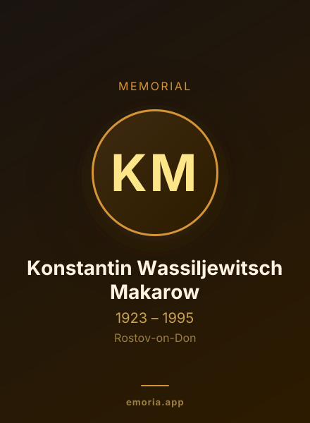 Memorial portrait of Konstantin Wassiljewitsch Makarow
