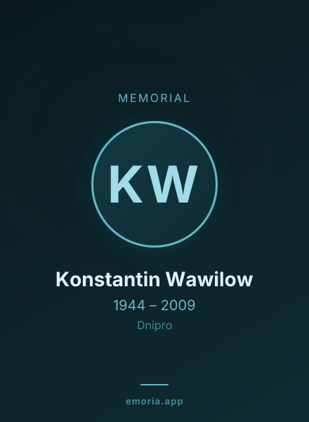 Memorial portrait of Konstantin Wawilow