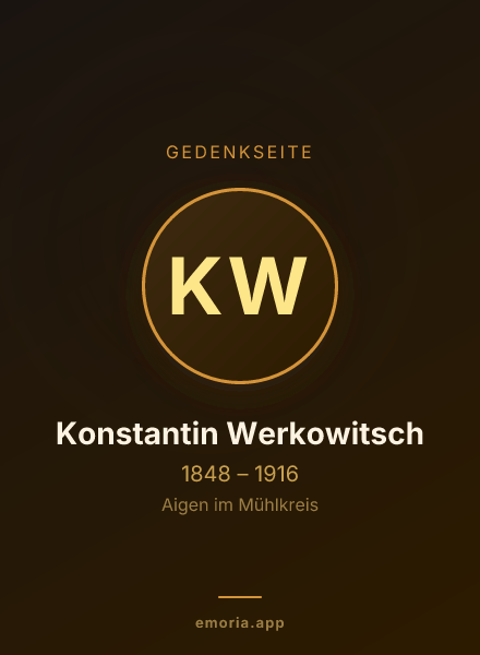 Gedenkportrait von Konstantin Werkowitsch