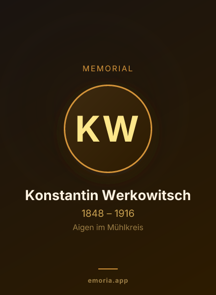 Memorial portrait of Konstantin Werkowitsch