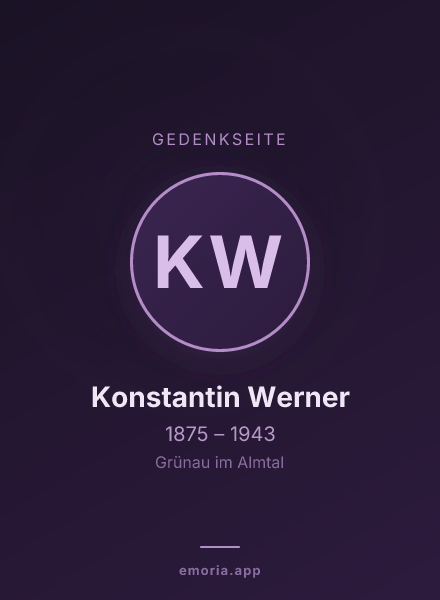 Gedenkportrait von Konstantin Werner